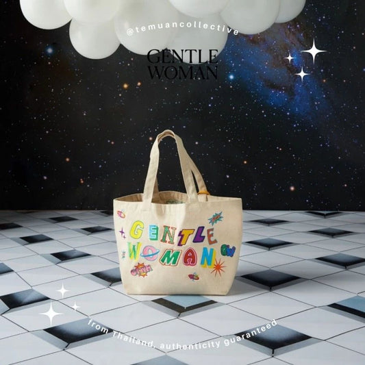 GENTLE WOMAN Logomania Tote Bag free Silicone Rubber Luggage Tag