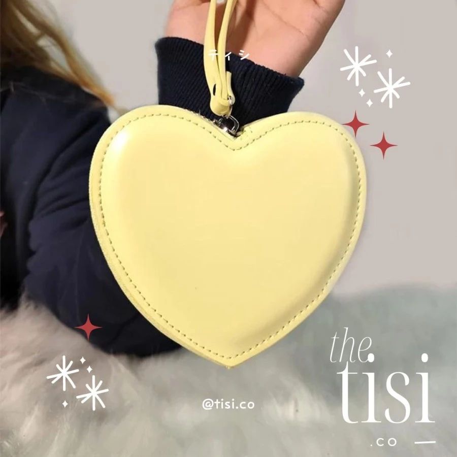 Heart Shape Zipper Wallet with Wrist Holder