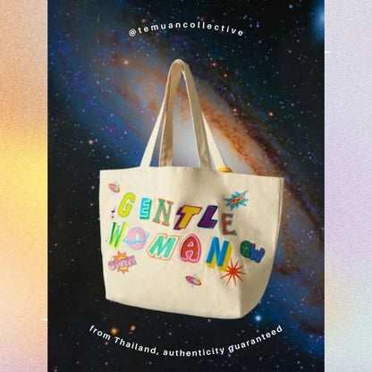 GENTLE WOMAN Logomania Tote Bag free Silicone Rubber Luggage Tag