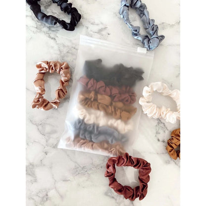 Satin Silk Scrunchies & Gingham Cotton Scrunchies