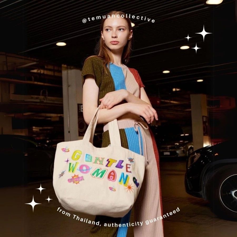 GENTLE WOMAN Logomania Tote Bag free Silicone Rubber Luggage Tag