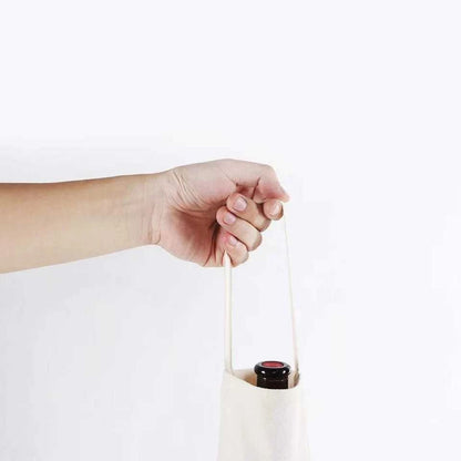 Canvas Wine Tote Water Bottle Tote Bag
