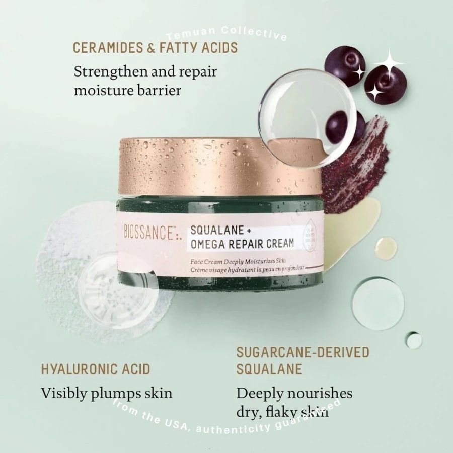 Biossance Squalane + Omega Repair Deep Hydration Moisturizer