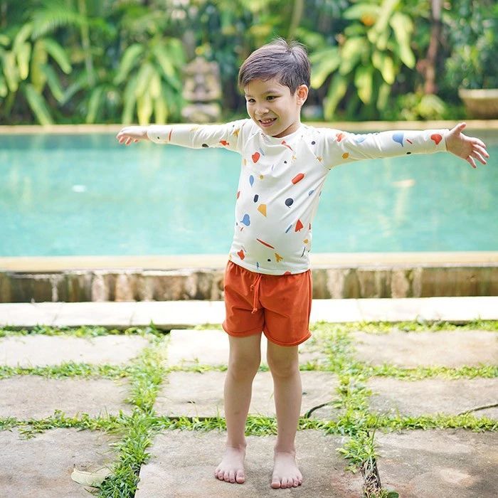 Bundle Long Sleeve Rash Guard & Boys Swim Shorts