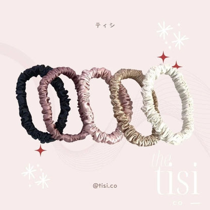 Mulberry Silk Skinny Scrunchy Set