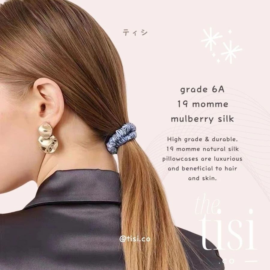 Mulberry Silk Skinny Scrunchy Set