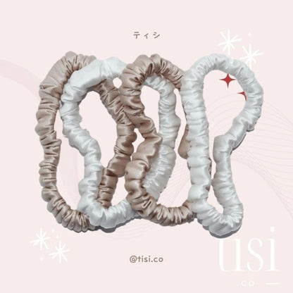 Mulberry Silk Skinny Scrunchy Set