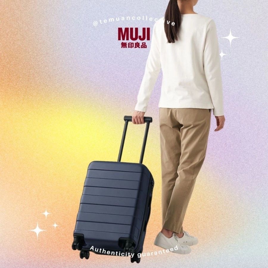 MUJI Free Adjustable Handle Hard Carry On Suitcase 36L