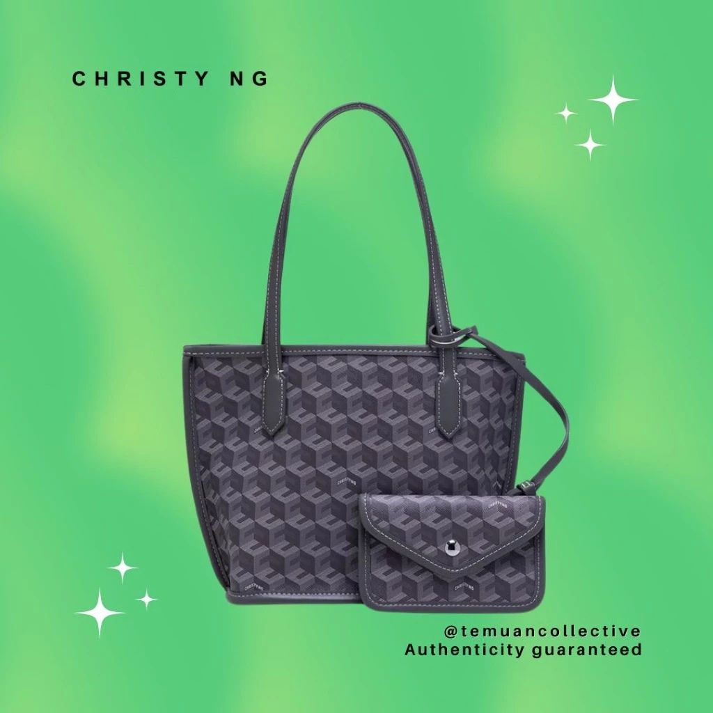 Christy NG Russo Mini Tote Bag - Monogram Vegan Leather Hand / Shoulder Bags