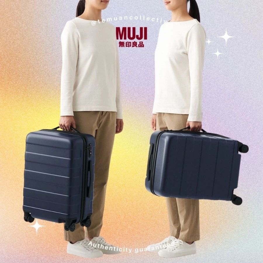 MUJI Free Adjustable Handle Hard Carry On Suitcase 36L