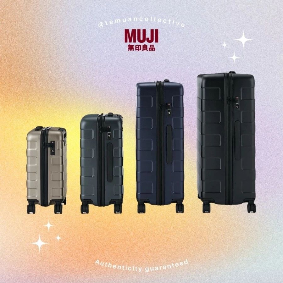 MUJI Free Adjustable Handle Hard Carry On Suitcase 36L