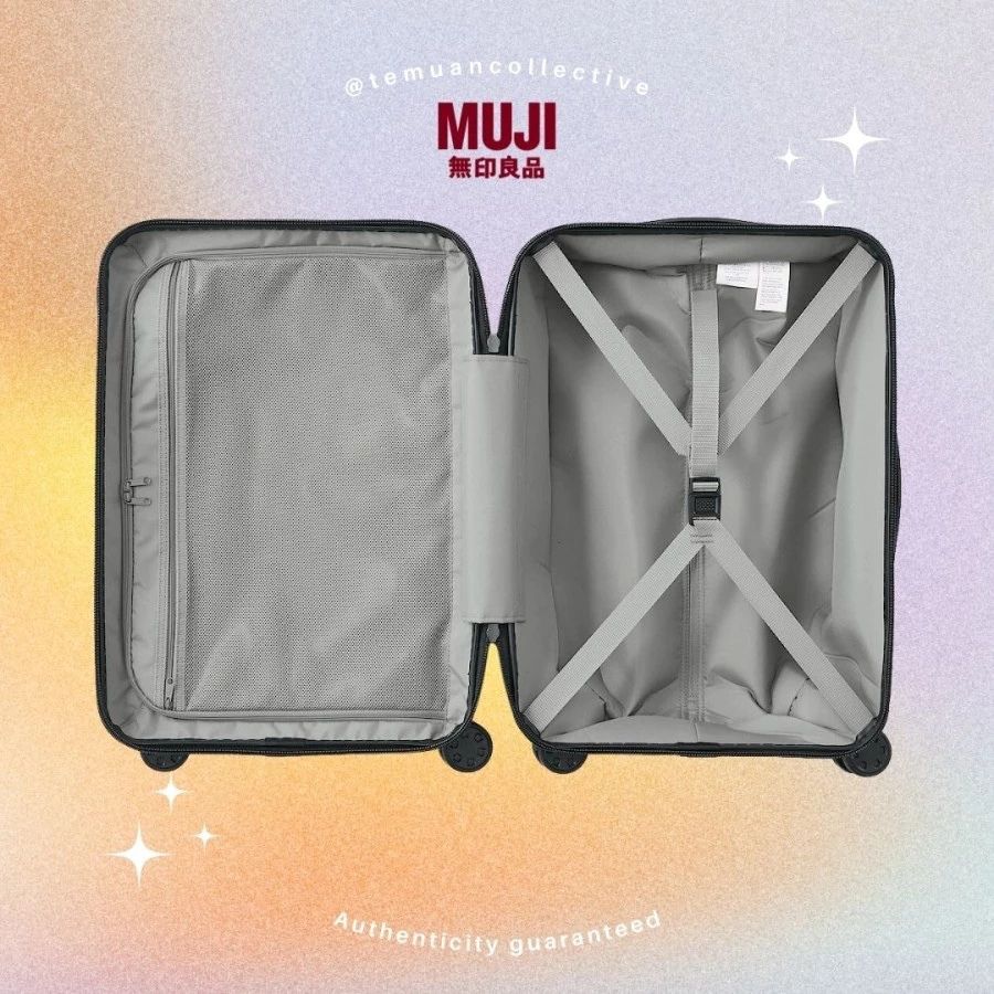 MUJI Free Adjustable Handle Hard Carry On Suitcase 36L