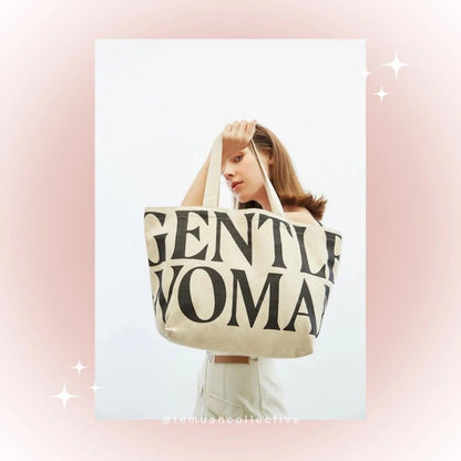 Gentle Woman Canvas Tote Bag