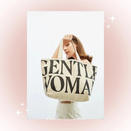 Gentle Woman Canvas Tote Bag