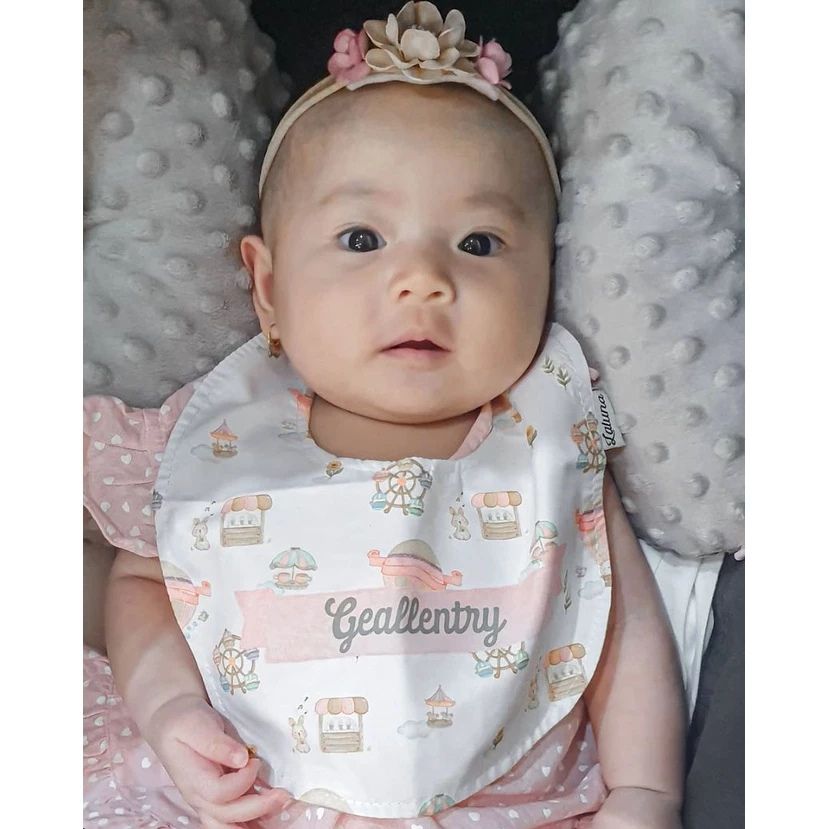 Fabric Round Bibs Baby Neck Burpy Bib Laluna