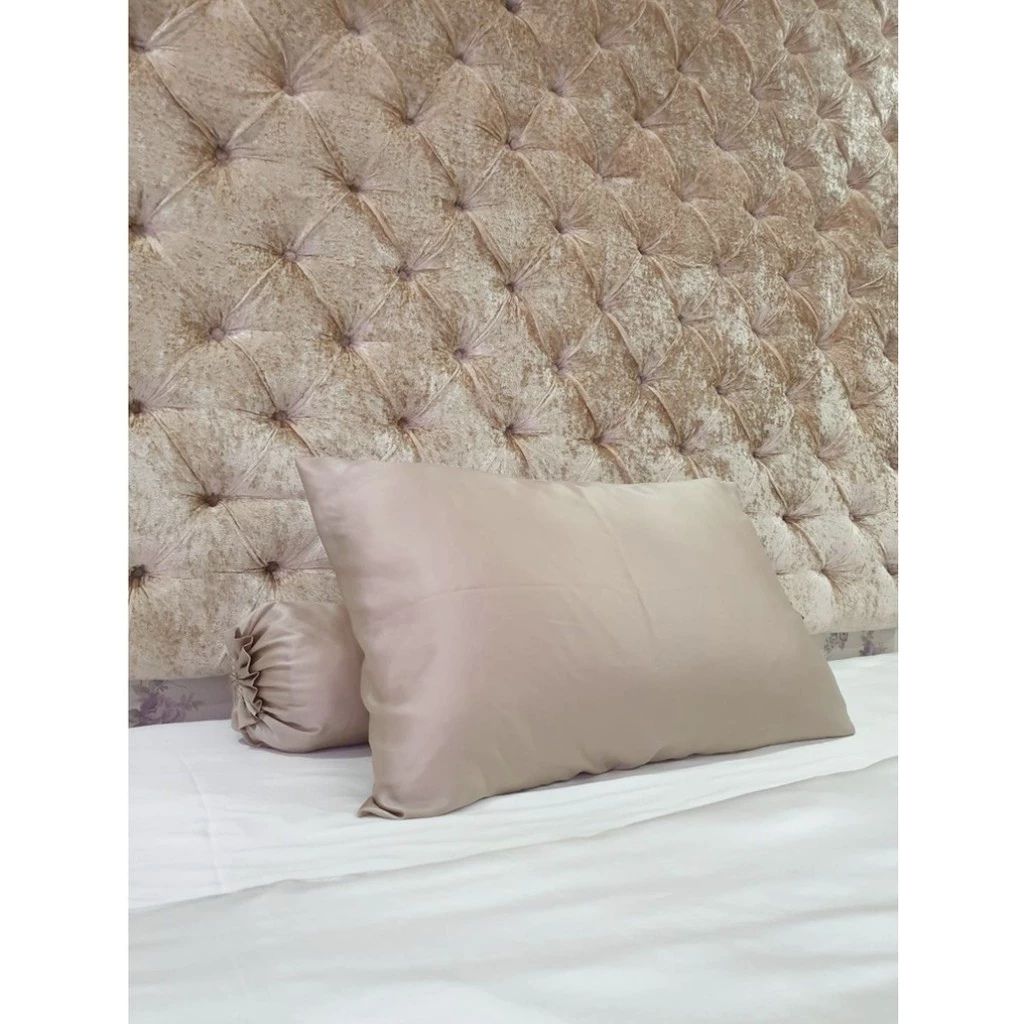 Satin Silk Pillow Case and Bolster Cover Set