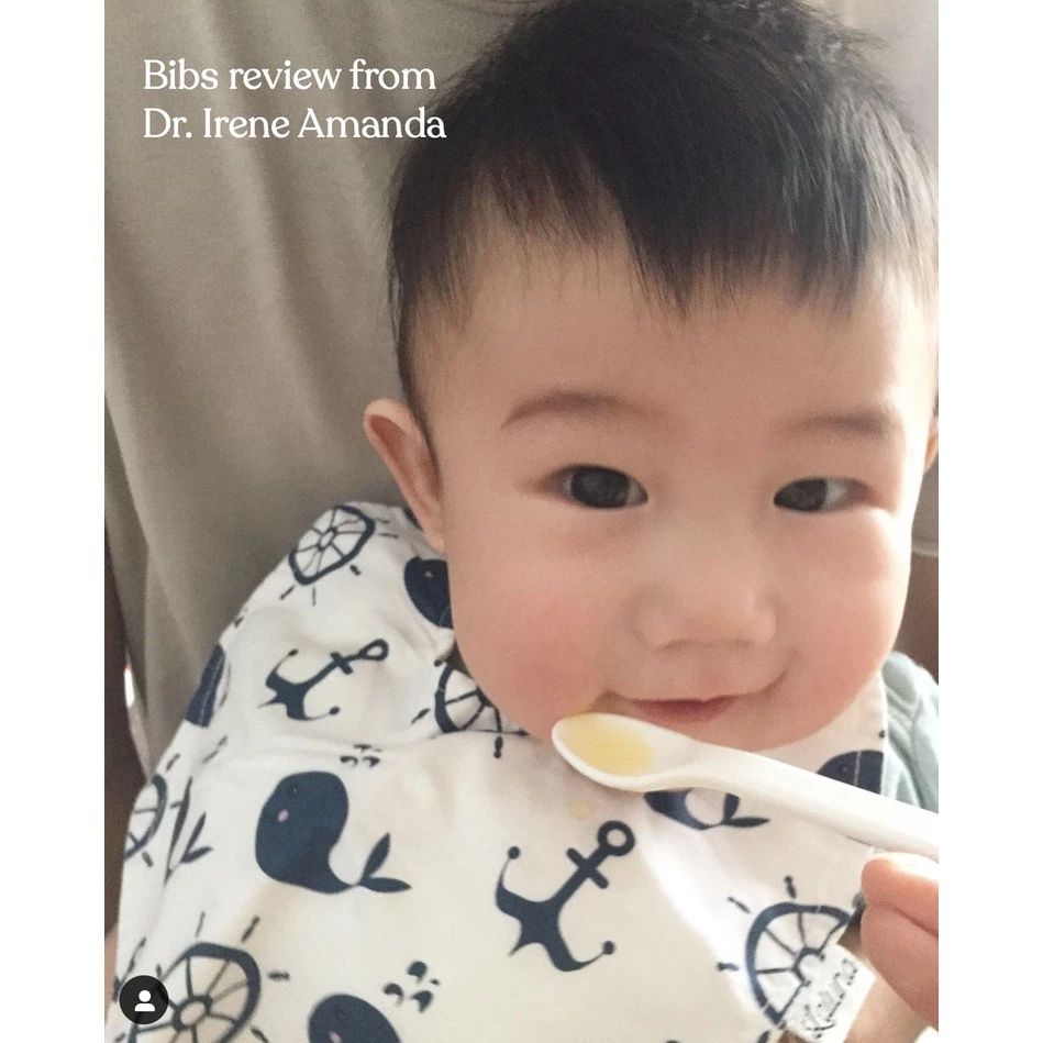 Fabric Round Bibs Baby Neck Burpy Bib Laluna