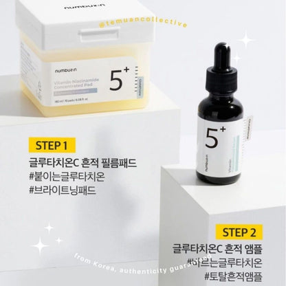 numbuzin No 5 + Vitamin Niacinamide Concentrated Pad