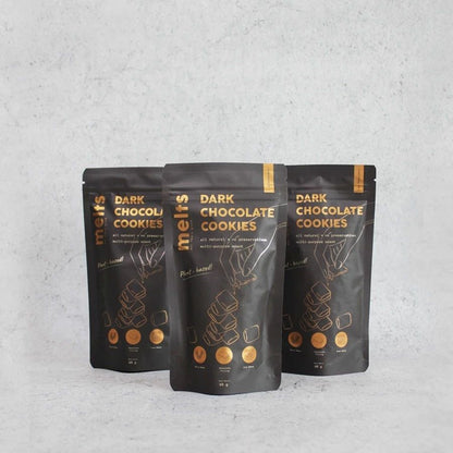 Melts Dark Chocolate Cookies Healthy Snack 40gr