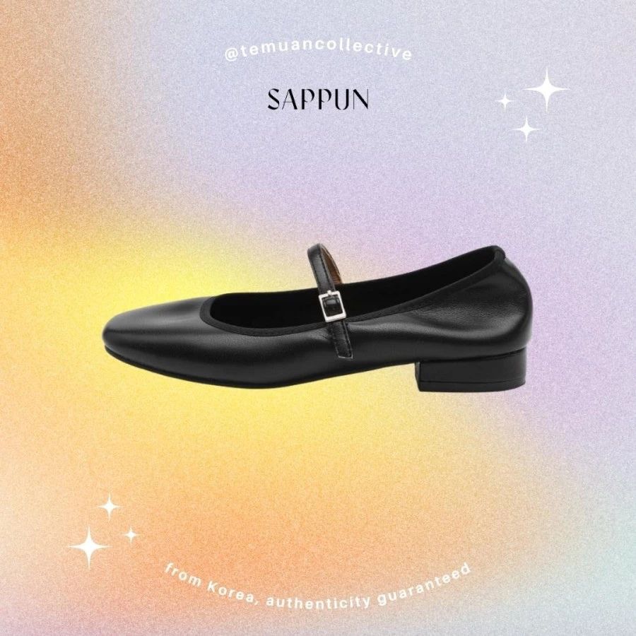 SAPPUN Charlotte fur-lined Mary Jane Flat Shoes