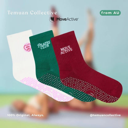MoveActive Crew Non Slip Grip Pilates Socks
