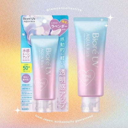 BIORE Japan UV Aqua Rich Tone Up Essence SPF 50 PA++++ Face Sunblock