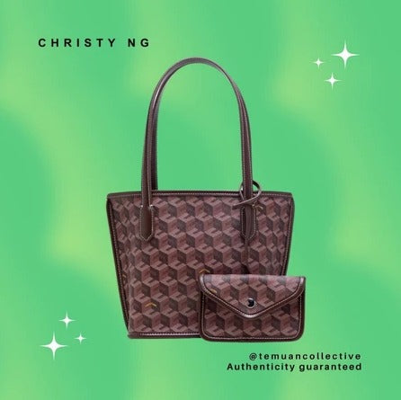 Christy NG Russo Mini Tote Bag - Monogram Vegan Leather Hand / Shoulder Bags