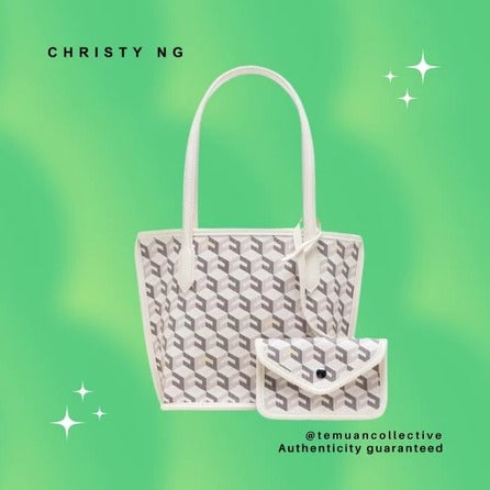 Christy NG Russo Mini Tote Bag - Monogram Vegan Leather Hand / Shoulder Bags