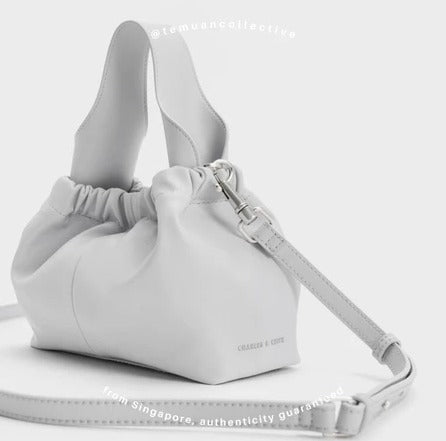 C&K ALLY Ruched Slouchy Bag