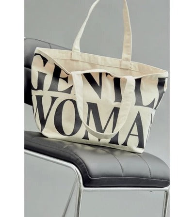 Gentle Woman Canvas Tote Bag