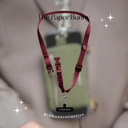 The Paper Bunny Commuter Phone Strap and Puffer Card Pouch Set