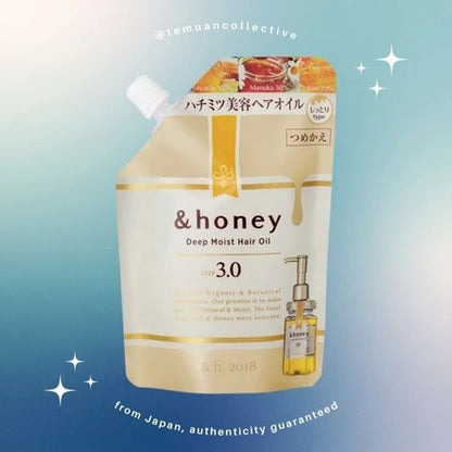 & Honey Deep Moist Hair Oil Step 3 Organic Botanical Natural Moist Argan