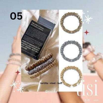 Mulberry Silk Skinny Scrunchy Set