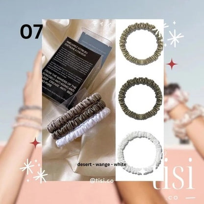 Mulberry Silk Skinny Scrunchy Set