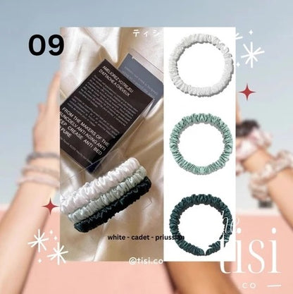 Mulberry Silk Skinny Scrunchy Set