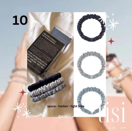 Mulberry Silk Skinny Scrunchy Set