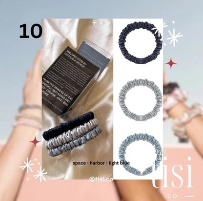 Mulberry Silk Skinny Scrunchy Set