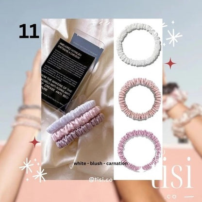 Mulberry Silk Skinny Scrunchy Set