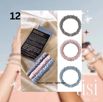 Mulberry Silk Skinny Scrunchy Set