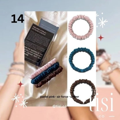 Mulberry Silk Skinny Scrunchy Set