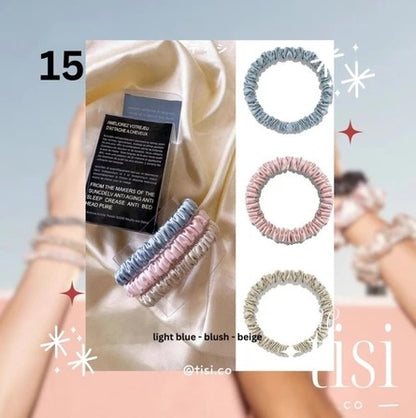 Mulberry Silk Skinny Scrunchy Set