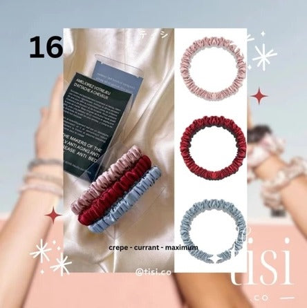 Mulberry Silk Skinny Scrunchy Set