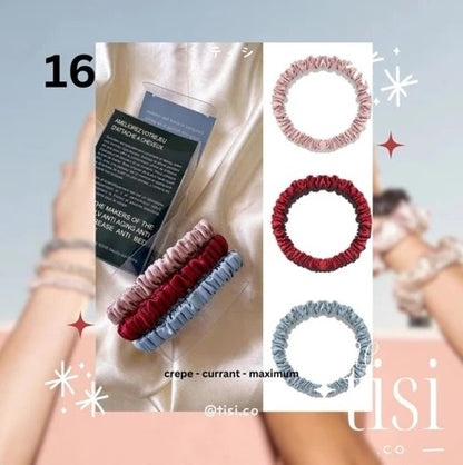 Mulberry Silk Skinny Scrunchy Set