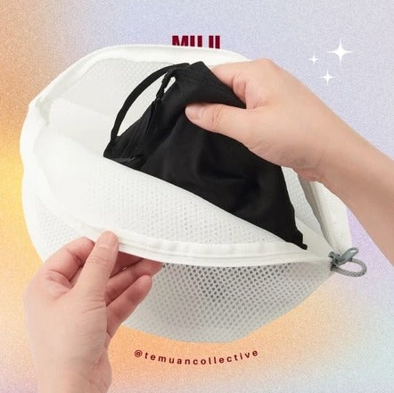 MUJI Polyester Reversible Cushion Mesh Laundry Net