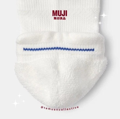 MUJI Japan Right Angle Arch Support Sneaker Socks 2 Pack