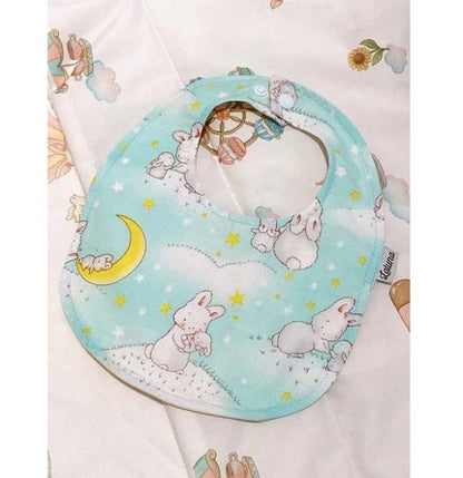 Fabric Round Bibs Baby Neck Burpy Bib Laluna