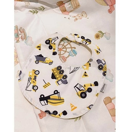 Fabric Round Bibs Baby Neck Burpy Bib Laluna