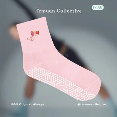 MoveActive Crew Non Slip Grip Pilates Socks