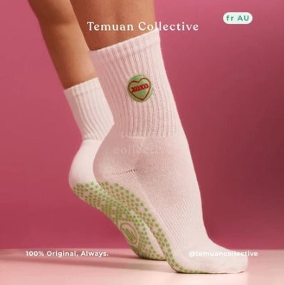 MoveActive Crew Non Slip Grip Pilates Socks