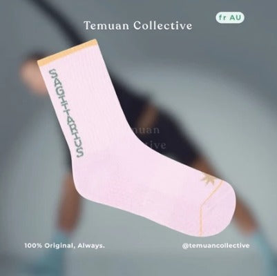 MoveActive Crew Non Slip Grip Pilates Socks